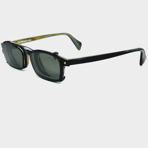 Face a Face 46-17-130 Full Rim Eyeglasses Frames With Clip On col 192 H14428 - Picture 1 of 7